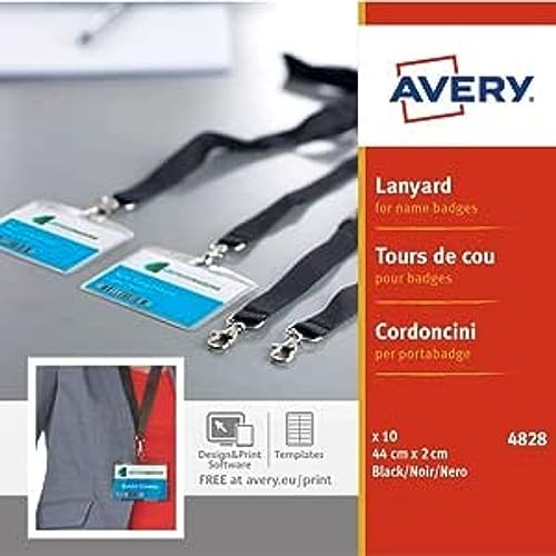 Avery Schlüsselband 44 cm Schwarz von Avery