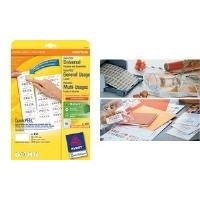 Avery Zweckform 6121 Universal-Etiketten, 38 x 21,2 mm, 25 Blatt/1.625 Etiketten, weiß (6121) von Avery