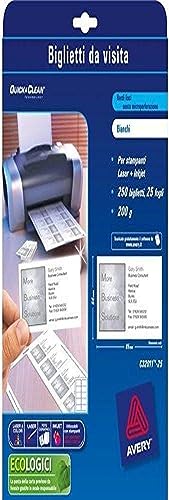 Avery Zweckform C32068-25 Premium Visitenkarten, 85 x 54 mm, beidseitig beschichtet - satiniert, 25 Blatt/125 Stück Avery Zweckform C32068-25 Premium Visitenkarten, 85 x 54 mm, beidseitig beschichtet - satiniert, 25 Blatt/125 Stück von Avery Dennsion Zweckform