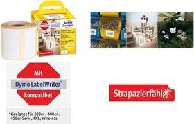 Avery Zweckform - Folie - permanenter Klebstoff - weiß - 57 x 32 mm 400 Etikett(en) (1 Rolle(n) x 400) Etiketten von Avery