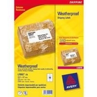 Avery Zweckform L7992 - Permanente selbstklebende wetterfeste Versandetiketten - weiß - 57 x 99,1 mm - 250 Etikett(en) (25 Bogen x 10) (L7992-25) von Avery