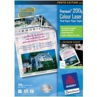 Avery Zweckform Premium Colour Laser Paper 2798 - Beidseitig beschichtetes Hochglanzpapier - weiß - A4 (210 x 297 mm) - 200 g/m2 - 100 Blatt (2798) von Avery