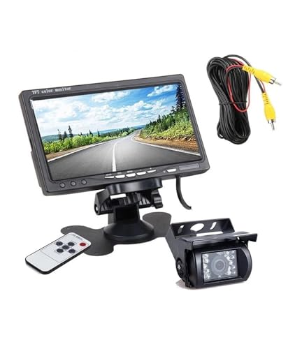 Rückfahrkamera 12-24 V Für Wohnmobil LKW Bus Van Auto IR-Rückfahrkamera Nachtsichtsystem 7-Zoll-Rückansicht-Monitor 10 M AV-Kabel Auto Rückfahrkamera(Monitor and1 Camera) von Avfpra