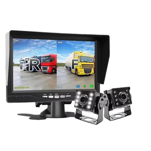 Rückfahrkamera 1920 * 1080 Aufnahme DVR 2 LKW-Rückfahrkamera AHD Nachtsicht Mit 7-Zoll-Fahrzeug-Rückfahrmonitor Unterstützt SD-Karte Auto Rückfahrkamera(Only 4Pin Monitor) von Avfpra