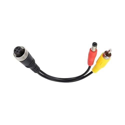 Rückfahrkamera 4-poliger Aviation Head-Stecker/Buchse Auf RCA AV/Buchse DC Mehrfachkabel-Steckeradapter-Konverter Für Den Rückfahrkamera-Monitor Im Auto Auto Rückfahrkamera(4PinM-RCAm-DCm) von Avfpra