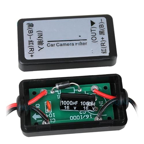 Rückfahrkamera Auto Kamera Kondensator Filter Stecker DC 12V Power Relais Gleichrichter Für Rückansicht Backup-Kamera Zubehör Auto Rückfahrkamera(PJ001 Filter) von Avfpra