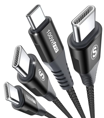 [2Stück 1m] USB C auf USB C Kabel 100W,USB Typ C PD Ladekabel Schnellladekabel for Samsung Flip/Fold 3/4/5,S24/23/22/21/20/10/9/8 A14/13/12 A34/A33 A54/53/52s/51/50 A21s,for i Phone15/15 Pro/Pro Max von AviBrex