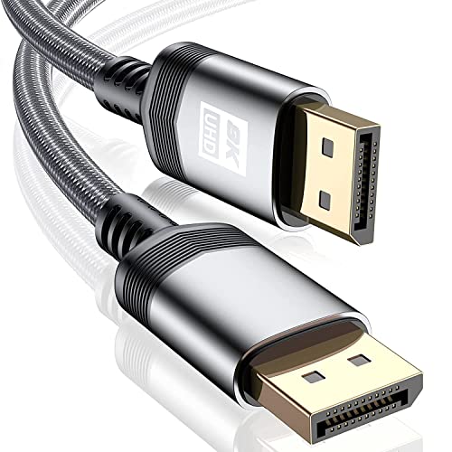 AviBrex 8K DisplayPort Kabel 1.4 3m DP1.4 8K@60Hz HBR3 4K@60Hz/144Hz/120Hz 5K@60Hz 2K@165Hz/240Hz Unterstützung FreeSync G-Sync HDR10 Display Port für Gaming Monitor Grafikkarte VESA-zertifiziert von AviBrex