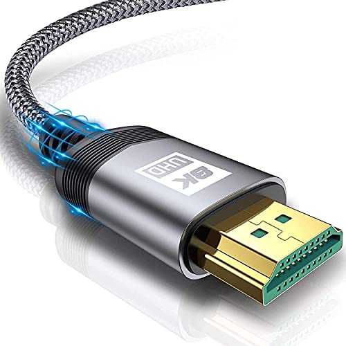 AviBrex 8K HDMI 2.1 Kabel 10M, Ultra HD 48Gbps Ethernet High Speed 8K@60Hz, 4K@120Hz,HDCP 2.2 & 2.3, UHD HDR 10+, Dolby Vision, 3D, VRR, Kompatibel mit PS5/4,8K Gaming, TV, Blu-ray-Player, Projektor von AviBrex