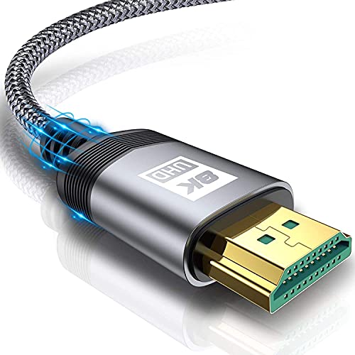 AviBrex 8K HDMI 2.1 Kabel 3M, Ultra HD 48Gbps Ethernet High Speed 8K@60Hz, 4K@120Hz,HDCP 2.2 & 2.3, UHD HDR 10+, Dolby Vision, 3D, VRR, Kompatibel mit PS5/4/3,8K Gaming, TV, Blu-ray-Player, Projektor von AviBrex