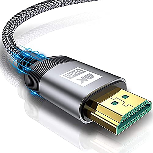 AviBrex 8K HDMI 2.1 Kabel 7.5M, Ultra HD 48Gbps Ethernet High Speed 8K@60Hz, 4K@120Hz,HDCP 2.2 & 2.3, UHD HDR 10+, Dolby Vision, 3D, VRR, Kompatibel mit PS5/4/3,8K Gaming, TV, Blu-ray-Player,Projektor von AviBrex