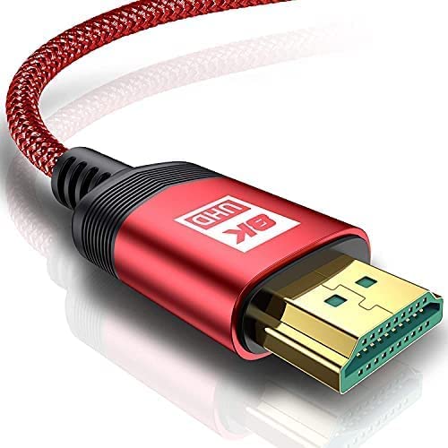 AviBrex 8K HDMI Kabel 5M, HDMI Kabel 8K @ 60Hz 18Gbps Highspeed HDMI 2,0 Kabel Nylon Geflecht, vergoldete Anschlüsse mit Ethernet/Audio Rückkanal, Kompatibel mit Video 4K UHD 2160p von AviBrex