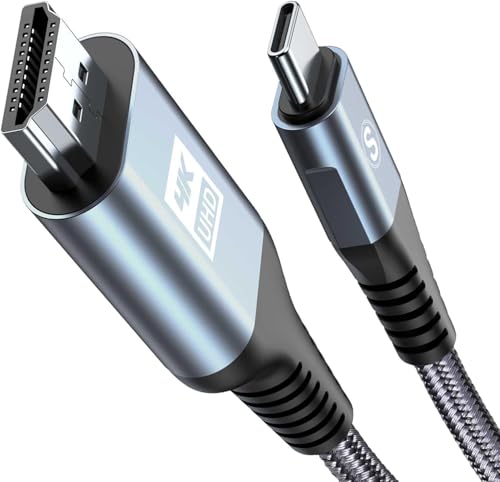 AviBrex USB C auf HDMI Kabel 4K 0.5M,USB Typ C zu HDMI 4K UHD Kabel Geflochten(Thunderbolt 3/4 Adapter Kompatibel) mit iPhone 16 15 Pro Max,Samsung S25 zu S8,Surface,MacBookPro/Air,iMac,iPad,Dell,HP von AviBrex
