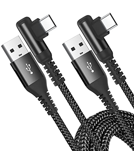 USB C Kabel 3.1A[2Stück 3M] Schnellladung,90 Grad Winkel Ladekabel i Phone 15 16 Pro Max Plus Type C Kabel für Samsung Galaxy S25 S24 S23 S22 S21 S20 Plus/Ultra/FE,Note20,A72 A71 A52 A51 A50,M31 M30s von AviBrex
