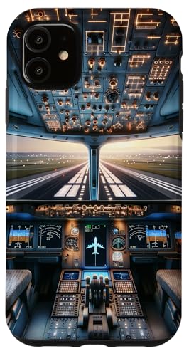 Hülle für iPhone 11 Flugzeug Cockpit Fluginstrumente Flugpilot Landebahn von Aviation Merch