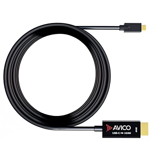 USB C auf HDMI 2.0 Adapter - 4K 60hz HDR - 2K 144hz - 1080P 240hz - 1,8m Kabel - für Monitore, Fernseher, PCs, MacBooks, Projektoren - Thunderbolt kompatibel von Avico