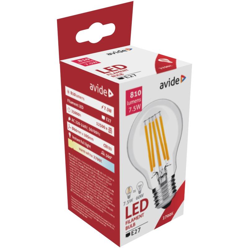 Avide LED Filament Globe 7.5W E27 360° WW von Avide