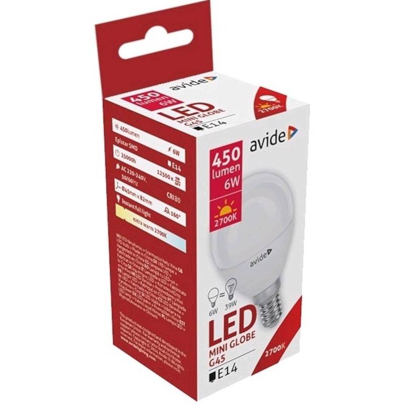 Avide LED Globe Mini G45 6W E14 EW von Avide