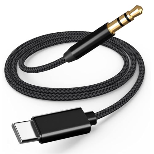 Aux auf USB C Auto Handy, 3,5mm Jack zu Aux USB C Kabel, USB C zu Aux Stereo Audio Kabel 1M für iPhone 16/15 Pro Max, Samsung Galaxy, Huawei, Oneplus, Xiaomi, Pixel, Kopfhörer, Home/Car Stereos von Avigers