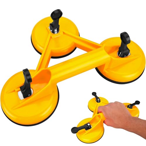 Avilia Saugnapfhalter für Glas – Dreifach-Saugnapf für Autoreparaturen und Spiegel, Tragkraft bis zu 75 kg, für Installation und Entfernung, 23 x 11,5 cm von Avilia