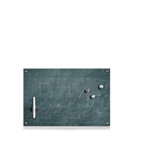 Memoboard aus Glas – Wandplaner – Magnettafel für Notizen – magnetischer Planer für Kühlschrank – 60 x 40 cm, Anthrazit von Avilia