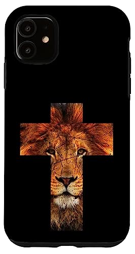 Hülle für iPhone 11 Löwenkreuz christlicher Glaube König Herr Bibel Bild Juda von Avinu Apparel