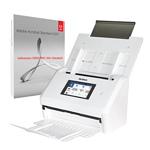 Avision AN335WL A4 Dokumenten Scanner I 10 92cm (4,3) Touch Display 40ppm/80ipm, USB 3.2 WLAN Ethernet Scan to USB ISIS/Twain/Adobe Acrobat DC2017 OEM von Avision