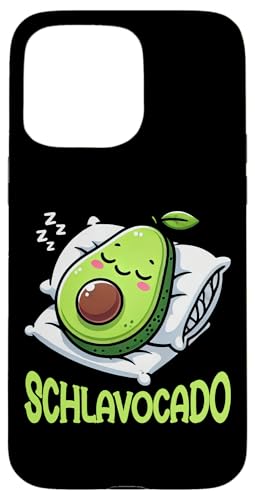 Schlavocado Avocado Schlafliebhaber Kawaii Schlafen Pyjama Hülle für iPhone 15 Pro Max von Avocado Liebhaber Schlafenthusiast Schlafanzug
