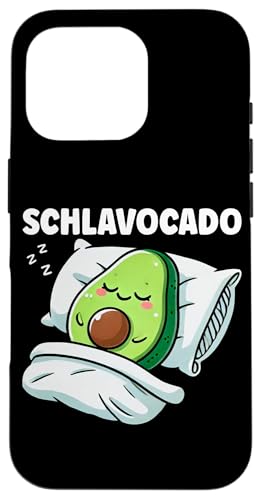 Schlavocado Avocado Schlafliebhaber Kawaii Schlafen Pyjama Hülle für iPhone 16 Pro von Avocado Liebhaber Schlafenthusiast Schlafanzug