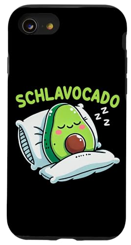 Schlavocado Avocado Schlafliebhaber Kawaii Schlafen Pyjama Hülle für iPhone SE (2020) / 7 / 8 von Avocado Liebhaber Schlafenthusiast Schlafanzug