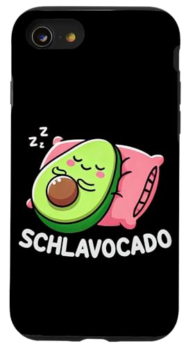 Schlavocado Avocado Schlafliebhaber Kawaii Schlafen Pyjama Hülle für iPhone SE (2020) / 7 / 8 von Avocado Liebhaber Schlafenthusiast Schlafanzug