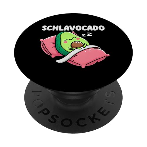 Schlavocado Avocado Schlafliebhaber Kawaii Schlafen Pyjama PopSockets Klebender PopGrip von Avocado Liebhaber Schlafenthusiast Schlafanzug