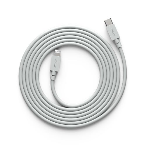 Avolt USB C Auf Lightning-Kabel - 2m Ladekabel für iPhone 13/12/11/X/XS/XR/8 - Silikonkabel mit weichem Griff - Elegant und Schnell (Grau) von Avolt