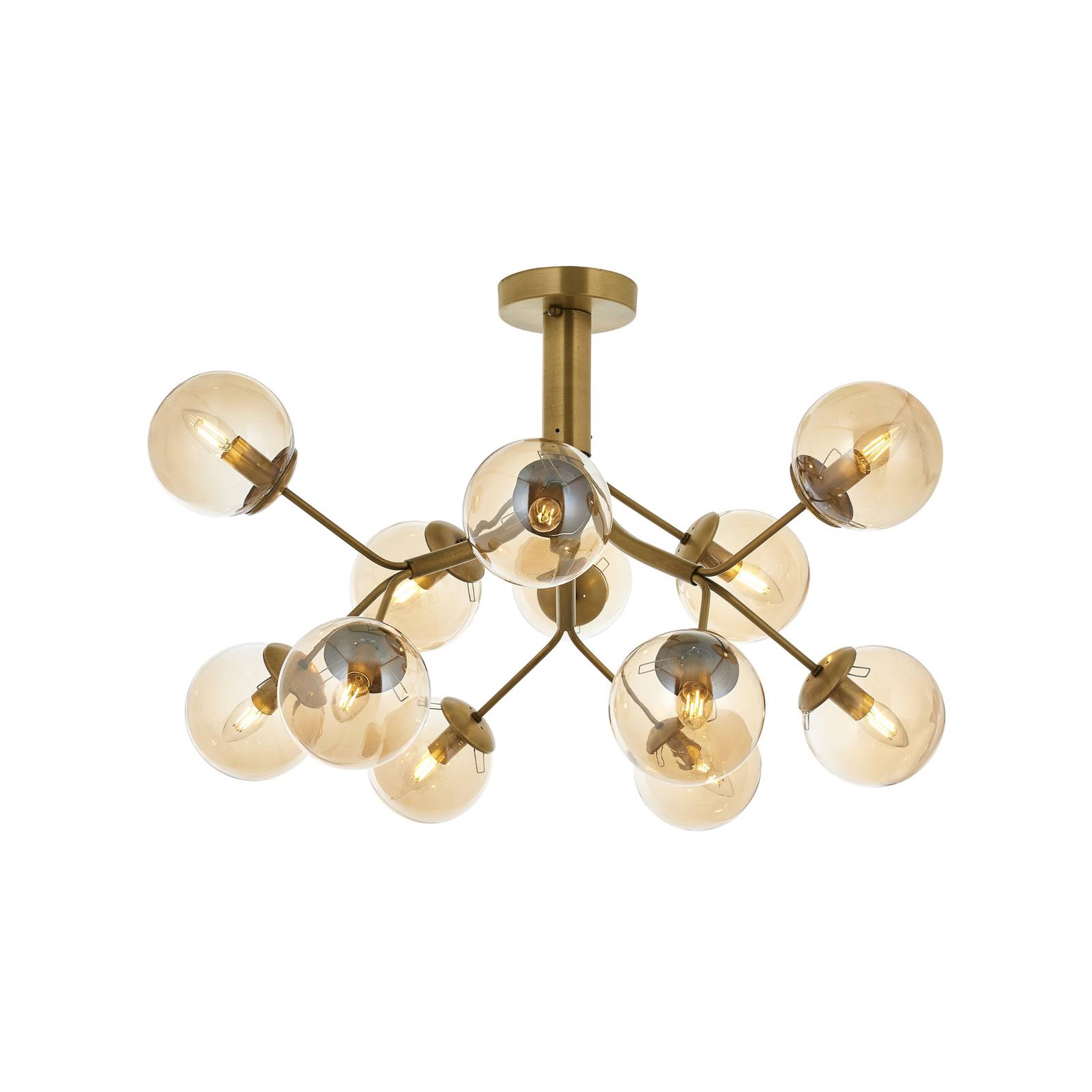 Deckenleuchte AV-4286-12E, zwölfflammig, antikgold Deckenleuchte AV-4286-12E, zwölfflammig, antikgold von Avonni