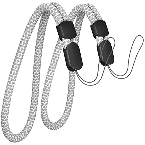 Avorast Hand Wrist Strap Lanyard, 2 Pack Carbon-Fiber Phone Lanyards Verstellbares Lanyard für GoPro, Kamera, Handytasche, Schlüssel, Schlüsselbund, USB Flash Drive, Taschenlampe, Grau & Weiß Avorast Hand Wrist Strap Lanyard, 2 Pack Carbon-Fiber Phone Lanyards Verstellbares Lanyard für GoPro, Kamera, Handytasche, Schlüssel, Schlüsselbund, USB Flash Drive, Taschenlampe, Grau & Weiß von Avorast