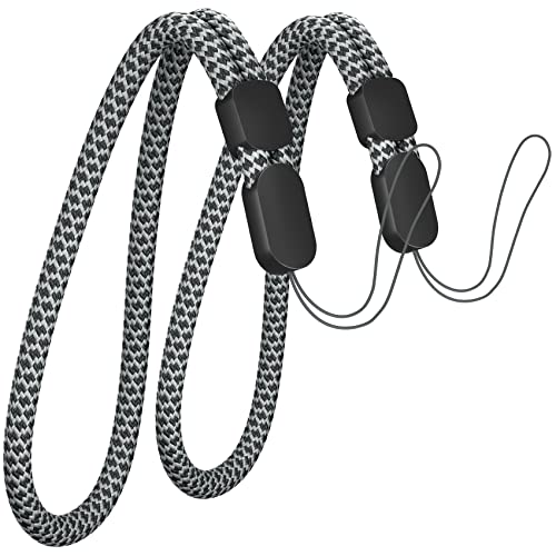Avorast Hand Wrist Strap Lanyard, 2 Pack Carbon Fiber Phone Lanyards Verstellbares Lanyard für GoPro, Kamera, Handytasche, Schlüssel, Schlüsselbund, USB Flash Drive, Taschenlampe, Schwarz & Grau Avorast Hand Wrist Strap Lanyard, 2 Pack Carbon Fiber Phone Lanyards Verstellbares Lanyard für GoPro, Kamera, Handytasche, Schlüssel, Schlüsselbund, USB Flash Drive, Taschenlampe, Schwarz & Grau von Avorast