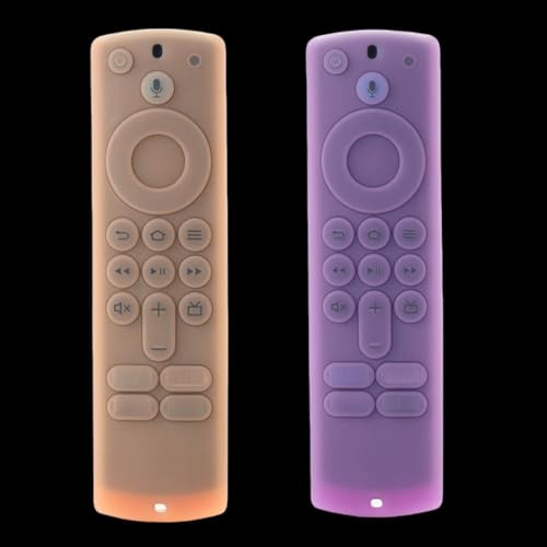Silikon-Schutzhülle für Fernbedienung 3./4K/HD, rutschfest, leuchtende Schutzhülle mit Handschlaufe, Orange und Violett von Avtbeisty