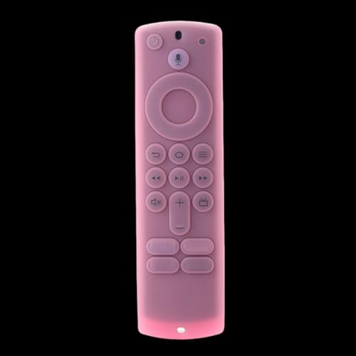 Silikon-Schutzhülle für Fernbedienung 3./4K/HD, rutschfest, leuchtende Schutzhülle mit Handschlaufe, Rosa von Avtbeisty