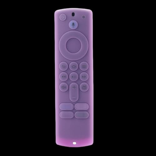 Silikon-Schutzhülle für Fernbedienung 3./4K/HD, rutschfest, leuchtende Schutzhülle mit Handschlaufe, Violett von Avtbeisty