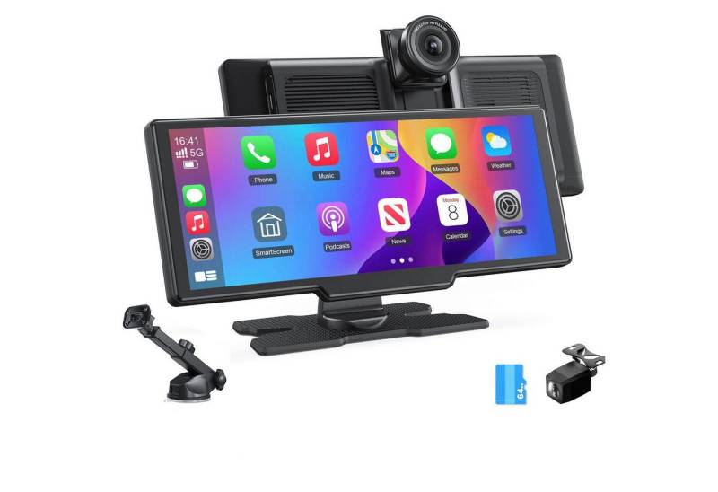 Avylet 9,26 '' 4K + 1080P Dashcam Auto Vorne Hinten, vier Audio Dashcam (HD, Passen Sie die Bildschirmhelligkeit automatisch an, Unterstützt Spiegelprojektion Airplay oder Android Cast) von Avylet