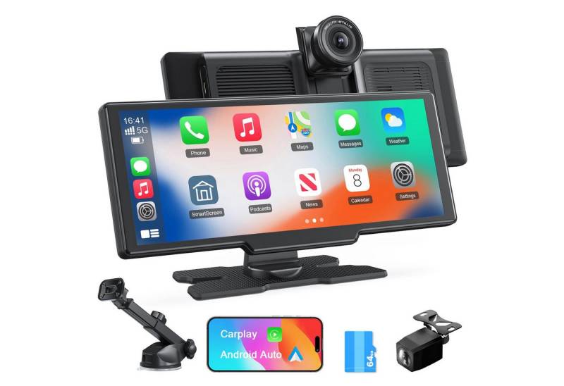 Avylet 9.26 " Touchscreen Android Auto mit 4K Dashcam 1080P Rückfahrkamera Navigationsgerät (Intelligente Sprachsteuerung und Live-GPS-Navigation, Touchscreen, Bluetooth, Spurassistent,WLAN, Videoaufzeichnung, Sprachsteuerung, Android und Apple, Bluetooth) von Avylet