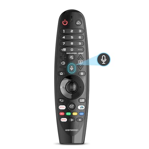 Voice Fernbedienung für 2017-2024 LG Smart TV mit Zeigerfunktion, Sprach Ersatzfernbedienung Kompatibel für LG Fernseher AN-MR20GA MR19BA MR18BA MR650A mit Sprach, Pxxme Video und Netflix Tasten Voice Fernbedienung für 2017-2024 LG Smart TV mit Zeigerfunktion, Sprach Ersatzfernbedienung Kompatibel für LG Fernseher AN-MR20GA MR19BA MR18BA MR650A mit Sprach, Pxxme Video und Netflix Tasten von Awanber