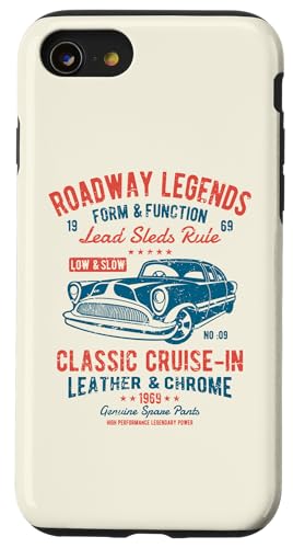 Automotive Nostalgia Oldtimer Cruise In Distressed Design Hülle für iPhone SE (2020) / 7 / 8 von Awesome Classic Car Show Designs and Souvenirs