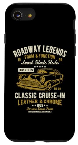 Automotive Nostalgia Oldtimer Cruise In Distressed Design Hülle für iPhone SE (2020) / 7 / 8 von Awesome Classic Car Show Designs and Souvenirs