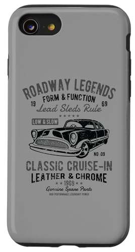 Automotive Nostalgia Oldtimer Cruise In Distressed Design Hülle für iPhone SE (2020) / 7 / 8 von Awesome Classic Car Show Designs and Souvenirs