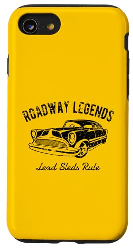 Roadway Legends Bleischlitten Lineal Classic Car Retro Design Hülle für iPhone SE (2020) / 7 / 8 von Awesome Classic Car Show Designs and Souvenirs