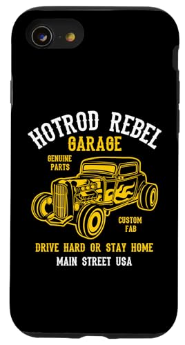 Hotrod Rebel Automotive Nostalgie Old Car Design Hülle für iPhone SE (2020) / 7 / 8 von Awesome Classic Hotrod Car Designs and Souvenirs