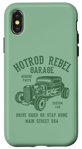 Hotrod Rebel Automotive Nostalgie Old Car Design Hülle für iPhone X/XS Hotrod Rebel Automotive Nostalgie Old Car Design Hülle für iPhone X/XS von Awesome Classic Hotrod Car Designs and Souvenirs