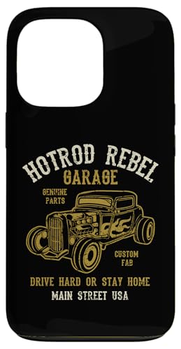 Hotrod Rebel Automotive Nostalgie Old Car Distressed Design Hülle für iPhone 13 Pro von Awesome Classic Hotrod Car Designs and Souvenirs
