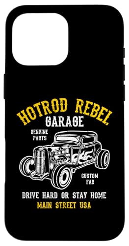 Hotrod Rebel Automotive Nostalgie Old Car Distressed Design Hülle für iPhone 16 Pro Max Hotrod Rebel Automotive Nostalgie Old Car Distressed Design Hülle für iPhone 16 Pro Max von Awesome Classic Hotrod Car Designs and Souvenirs
